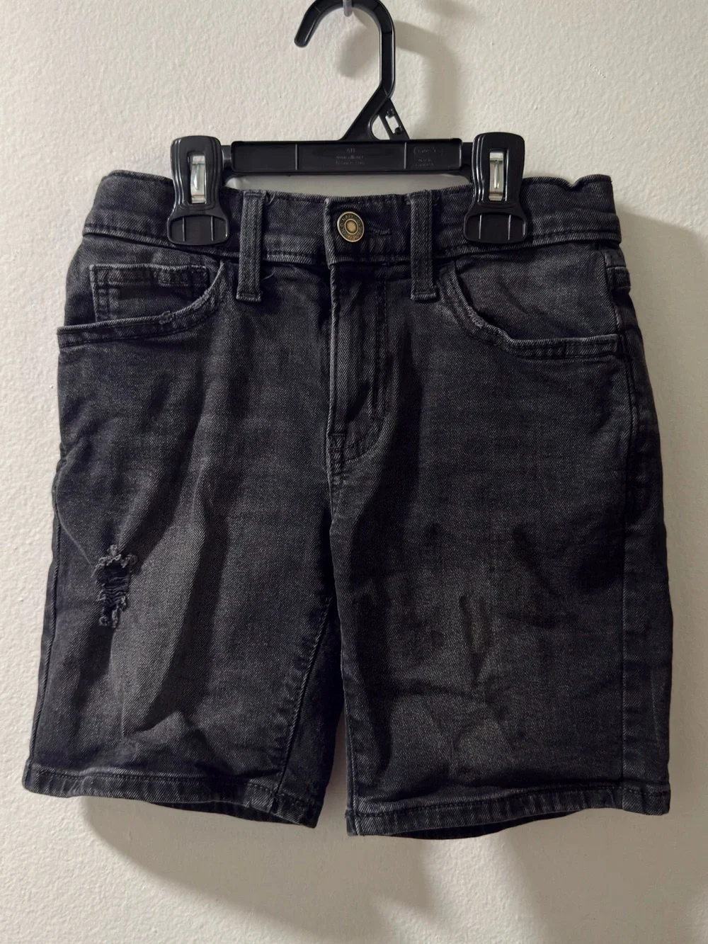 Old Navy Black Washed Denim Kids Shorts